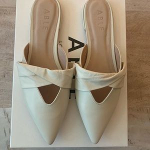 ABLE - Krista Slide in Bone 9.5 - brand new